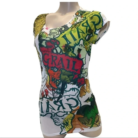 Grail Tops - Grail Sublimation Fitted Tee Size Large Made in USA New